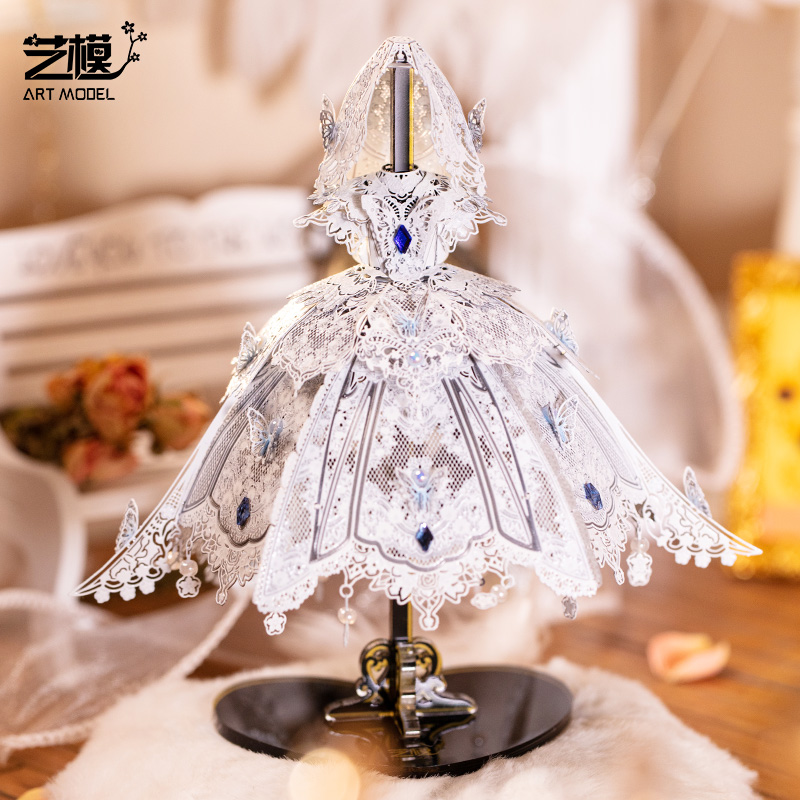 艺模婚纱洛丽塔3D立体拼图金属拼装模型美丽圣诞礼物品摆件送闺蜜