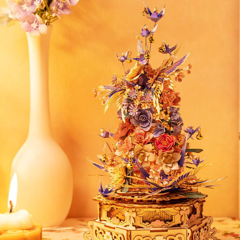 艺模3D立体金属拼图醉花间手工艺品创意礼物模型摆件闺蜜点翠凤冠