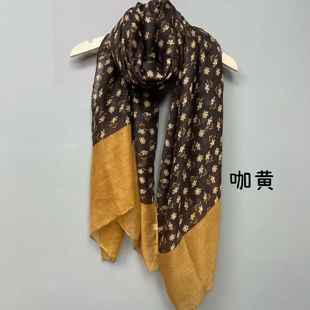 18款春秋气质时尚印花百搭民族风复古文艺洋气围巾