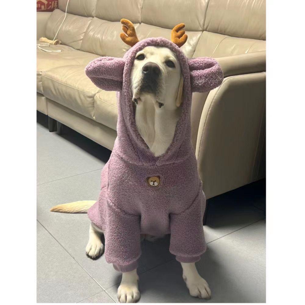 中大型犬狗狗衣服冬季加厚可爱边牧冬季金毛卫衣拉布拉多萨摩耶