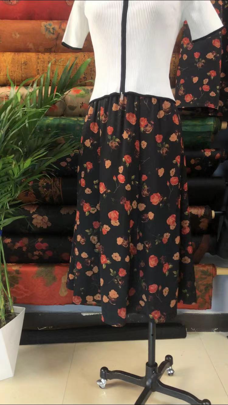 35姆米 红云纱弹力缎 半身鱼尾裙a字裙裹裙 私人定制款显瘦半身裙