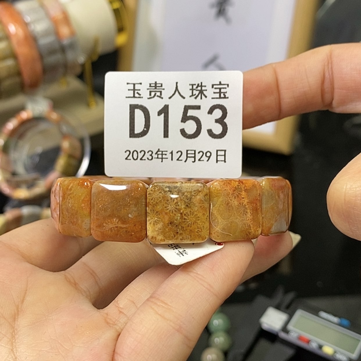 【闪购商品】硅化珊瑚（珊瑚玉）手链未镶嵌153