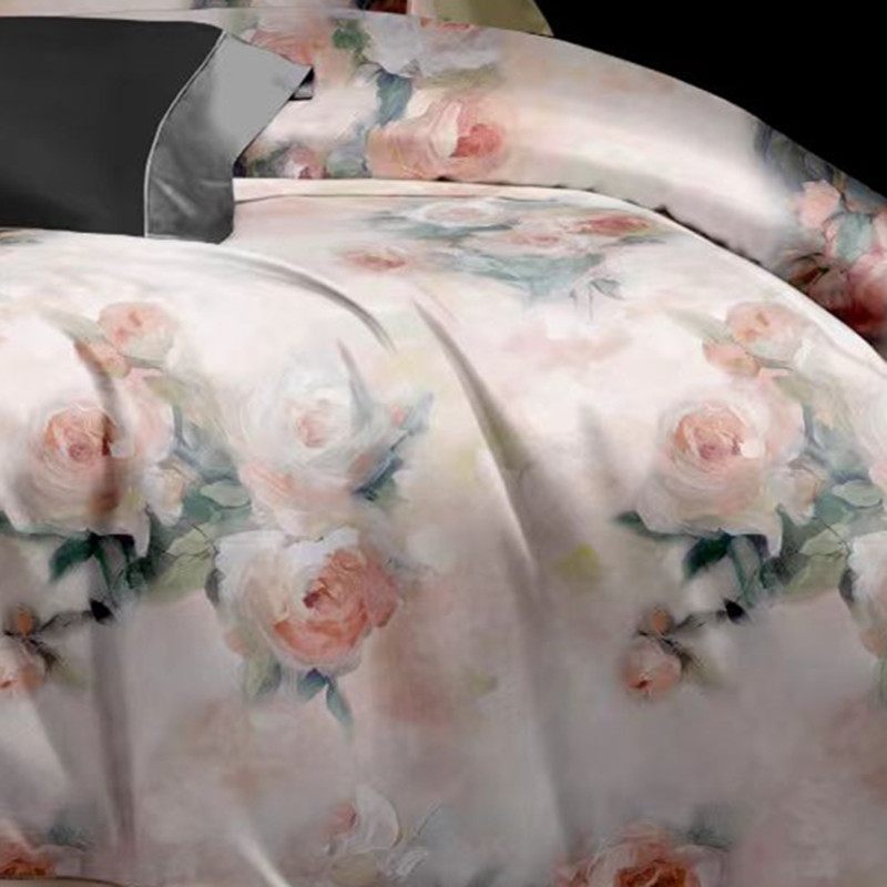 语粉  100%莱赛尔奥地利进口兰精天丝 被套  床单+枕套一对  可选