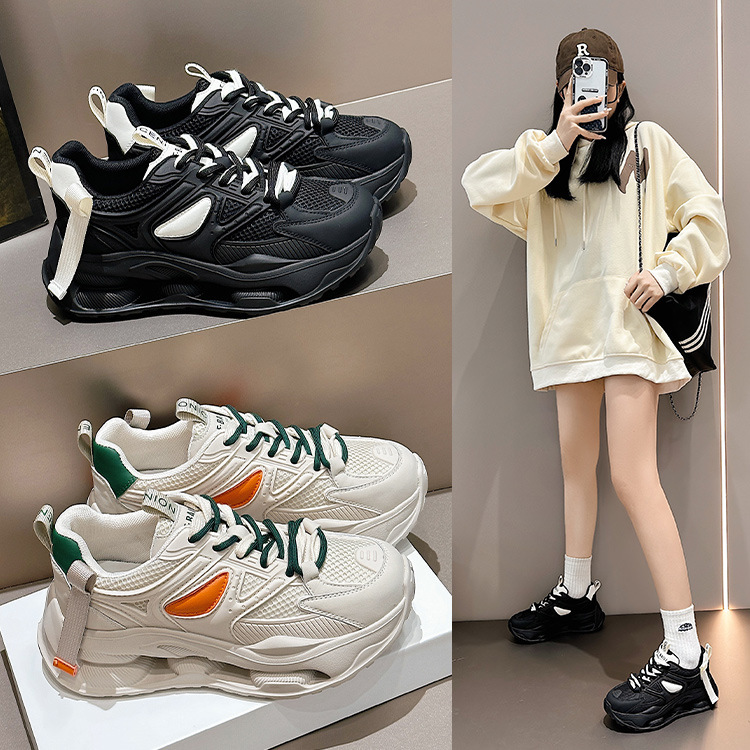 尔克运动 EVA底老爹鞋秋季女士运动鞋厚底百搭鞋子女款显脚小女鞋