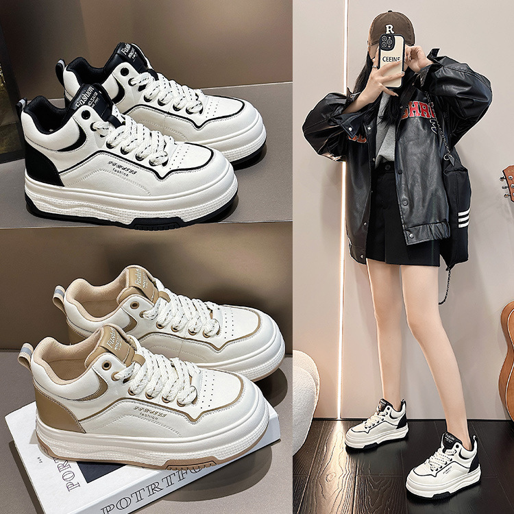 阿迪运动 高帮女新款秋冬加绒棉鞋 厚底松糕休闲运动鞋百搭软底板