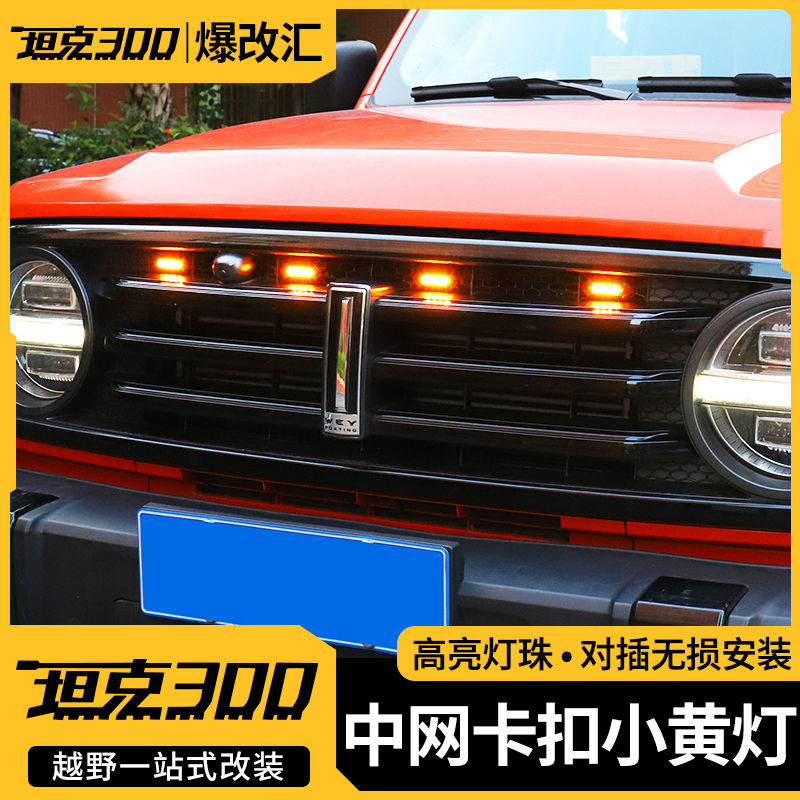 小黄灯LED中网装饰灯黄金眼雾灯爆闪led高颜值车载配件
