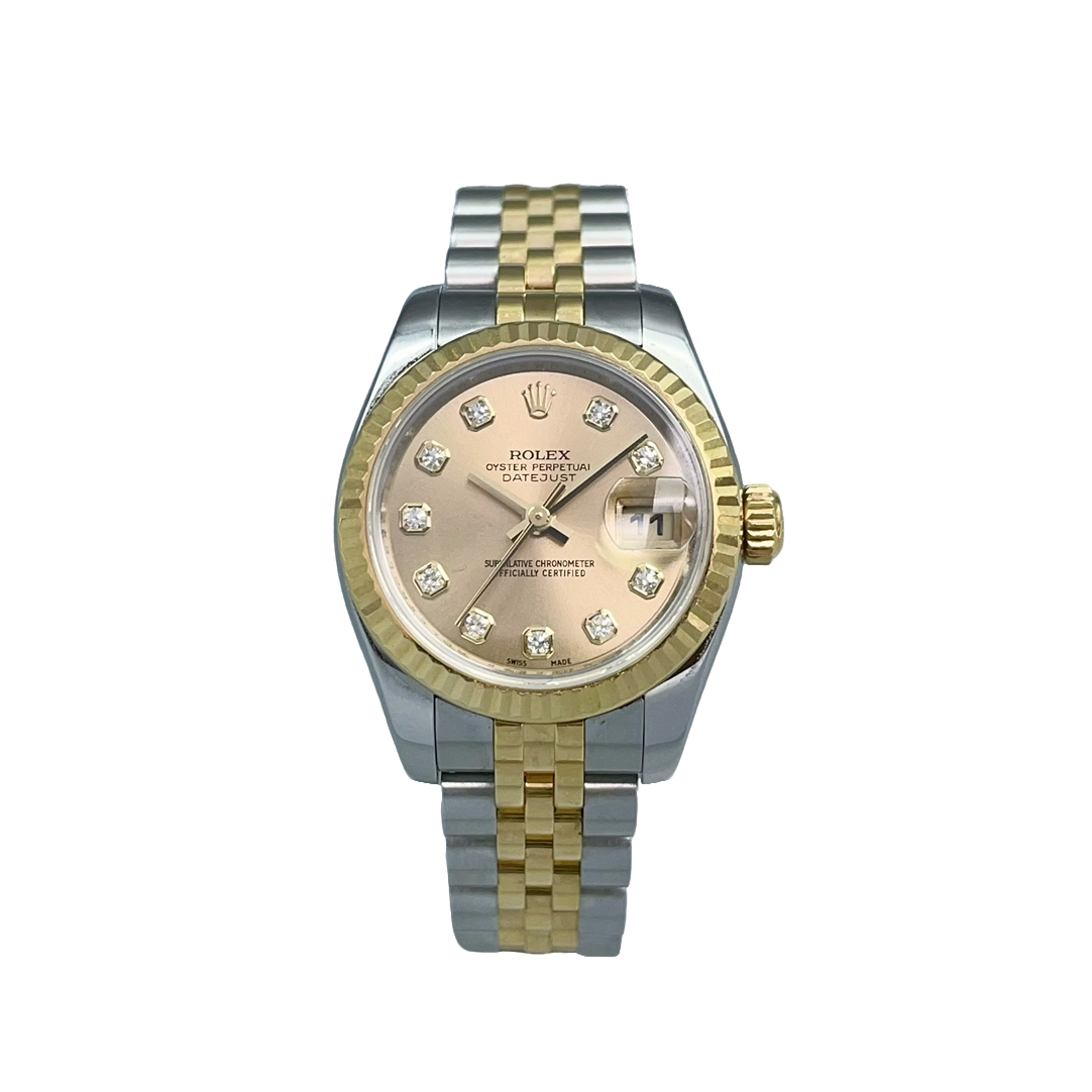 95新 Rolex/劳力士 G 日志型系列/26mm/自动机械/原钻/女士腕表