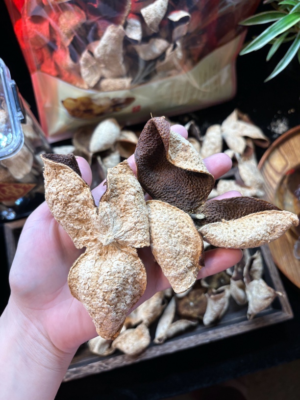 广东新会陈皮 三宝扎干仓日晒皮 6年陈东甲圈枝冬后大红皮 