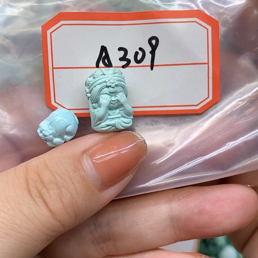 【闪购商品】绿松石珠宝奇石未镶嵌尛*子