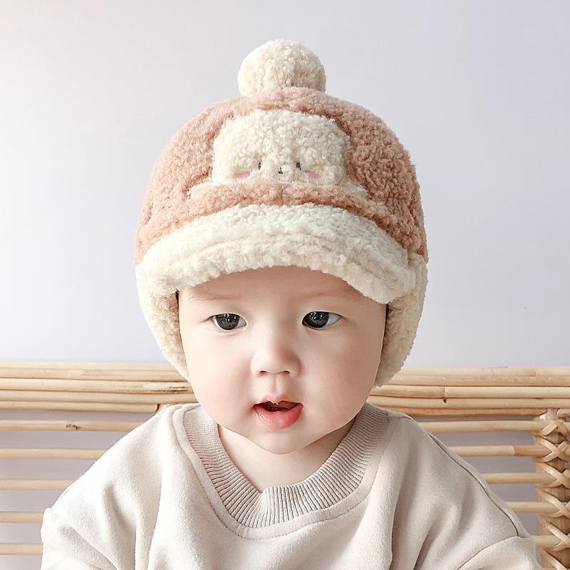 婴儿帽子秋冬季宝宝舌帽保暖可爱超萌婴幼儿童帽冬天防寒小孩潮BC