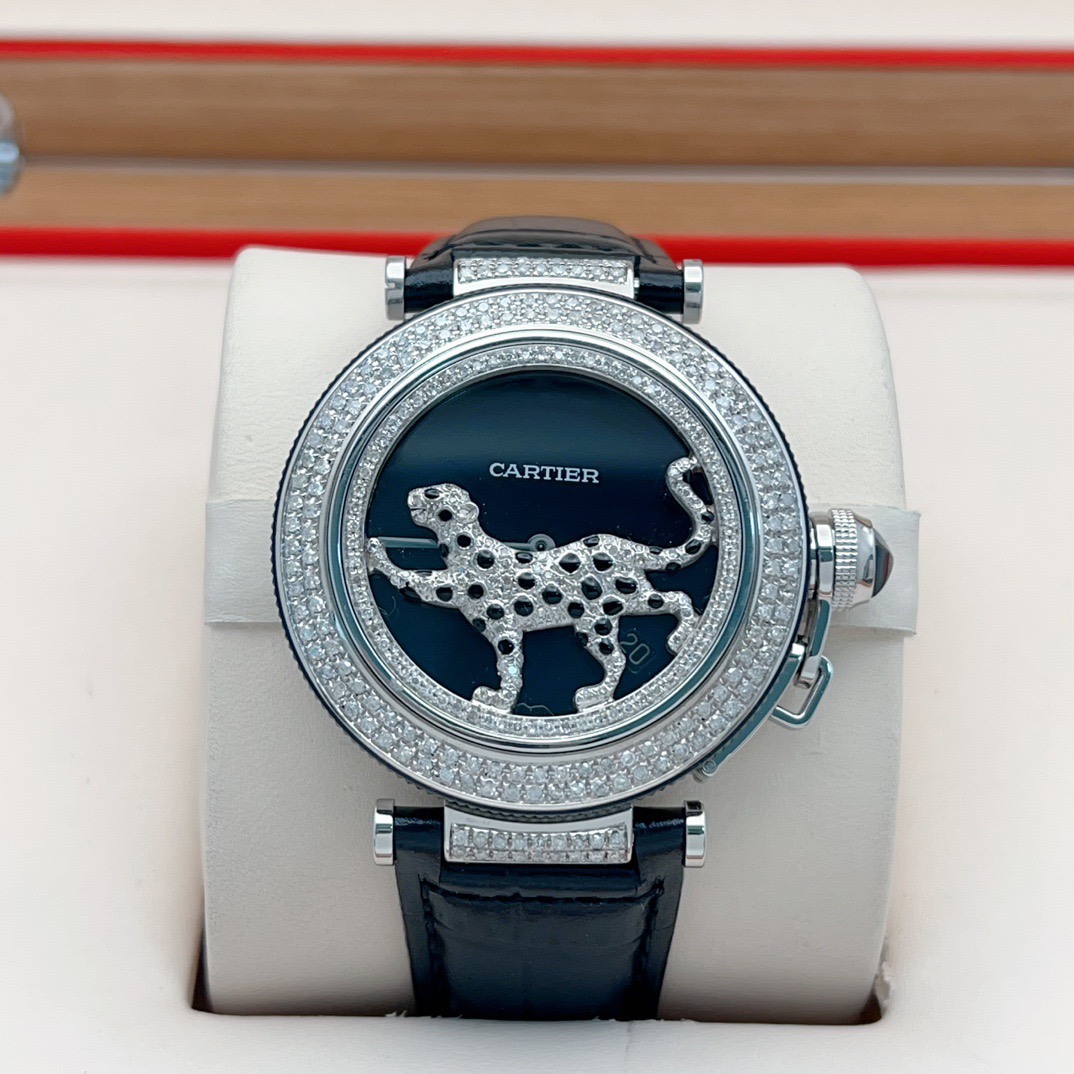 99新 Cartier/卡地亚 帕莎40表经自动机械后钻单表