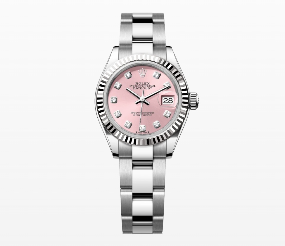 99新 Rolex/劳力士 女装日志279174粉盘28表径原镶钻全套