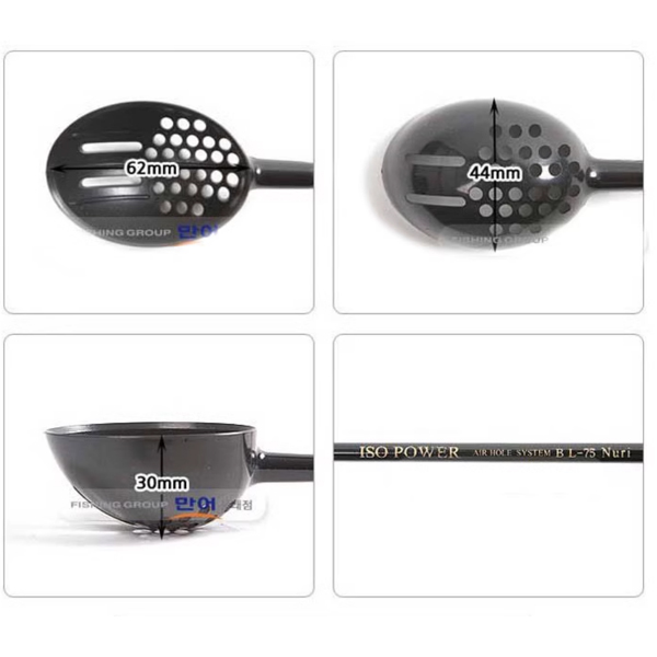 海钓打窝勺标准矶钓饵料勺木把ABS.WOOD抛饵勺钓鱼小用品B75