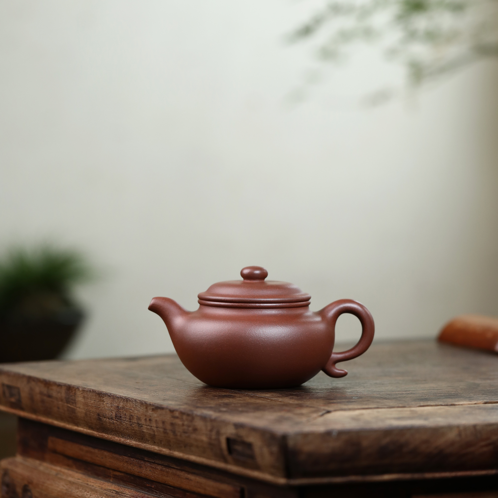 【诺凡紫砂】大亨仿古壶 280cc黄龙山原矿底槽清 精工半手