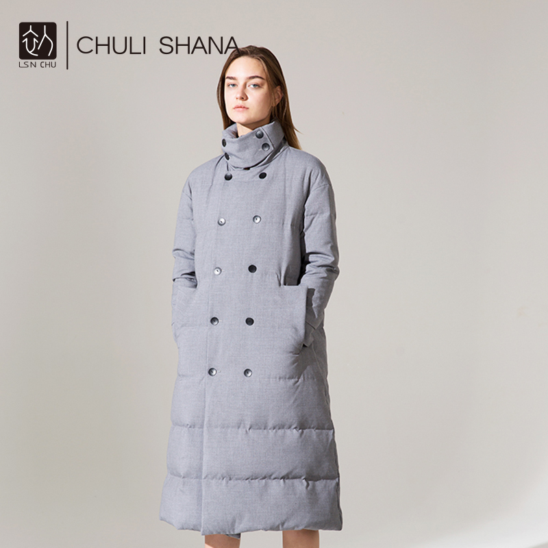 和光同尘军绿色 小众设计感长款棉服1