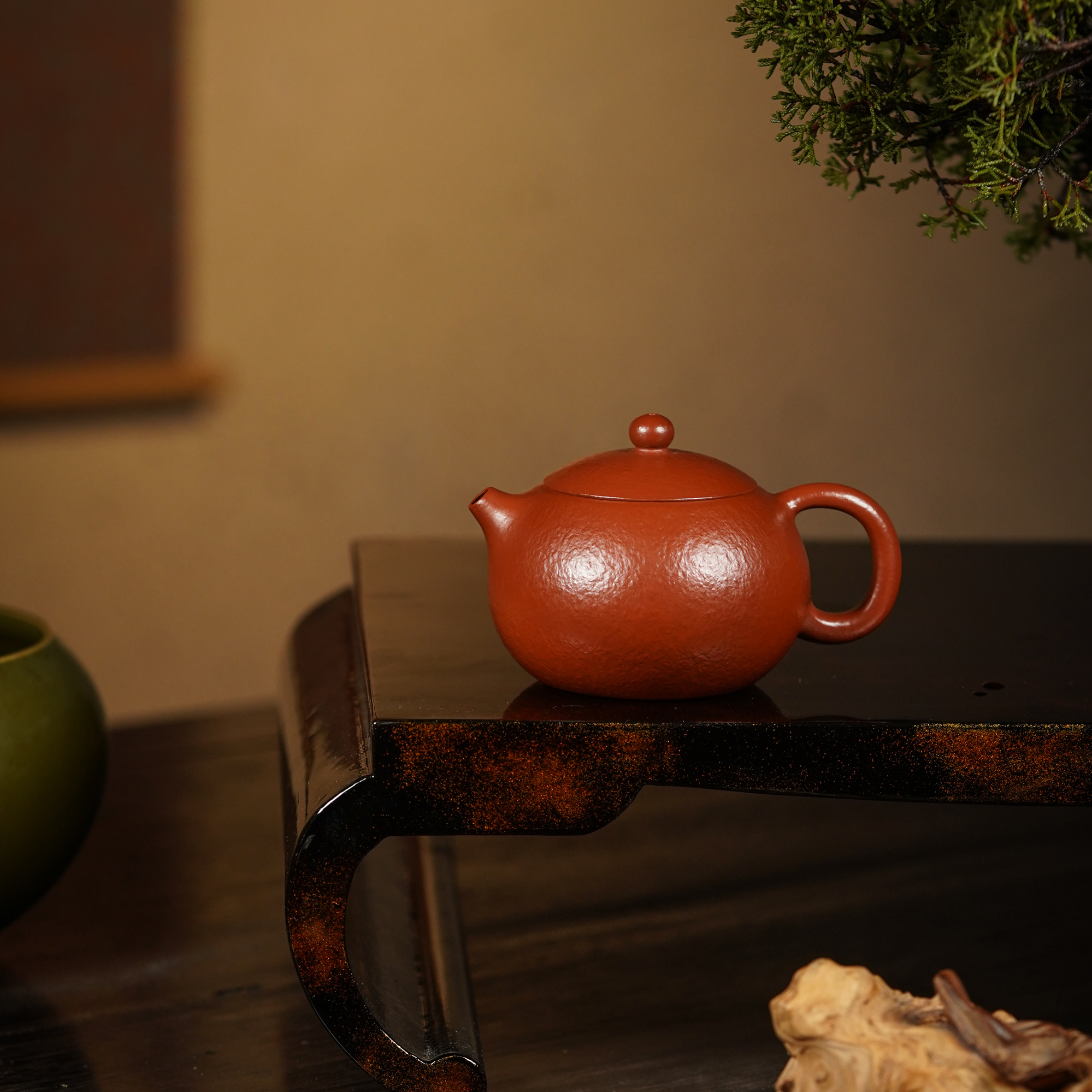 西施-220cc-20目粗砂朱泥大红袍-田玲全手工