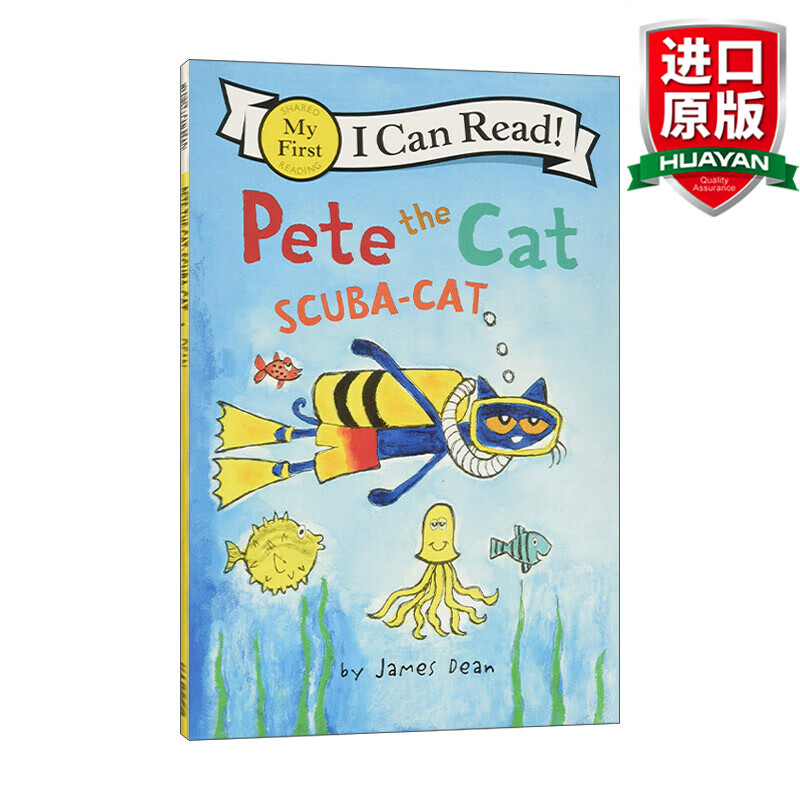 My First I Can Read Pete the Cat Scuba-Cat 英文原版 皮特猫分