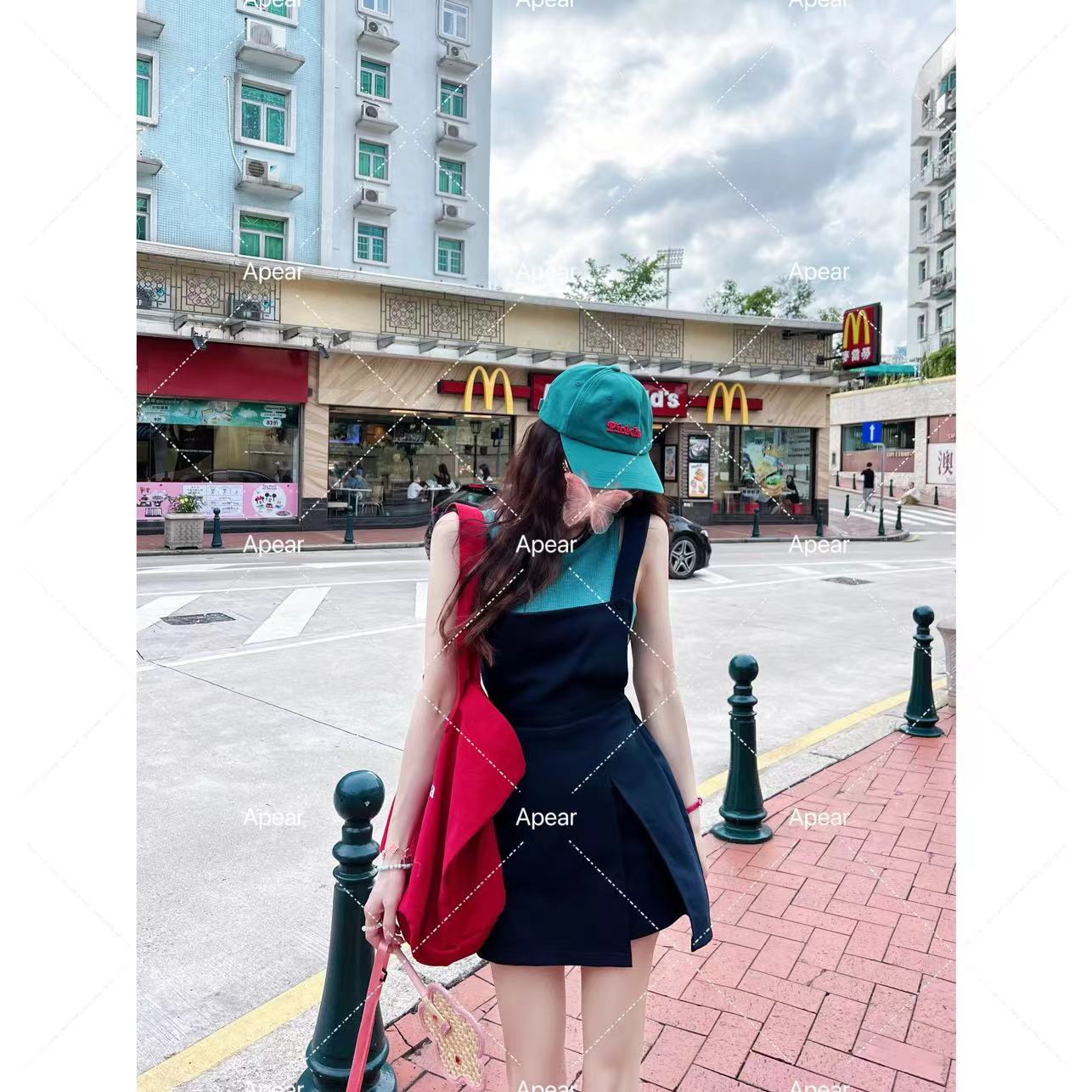 Apear♥曲水兰亭~夏季显瘦时尚针织吊带背心气质无袖设计感