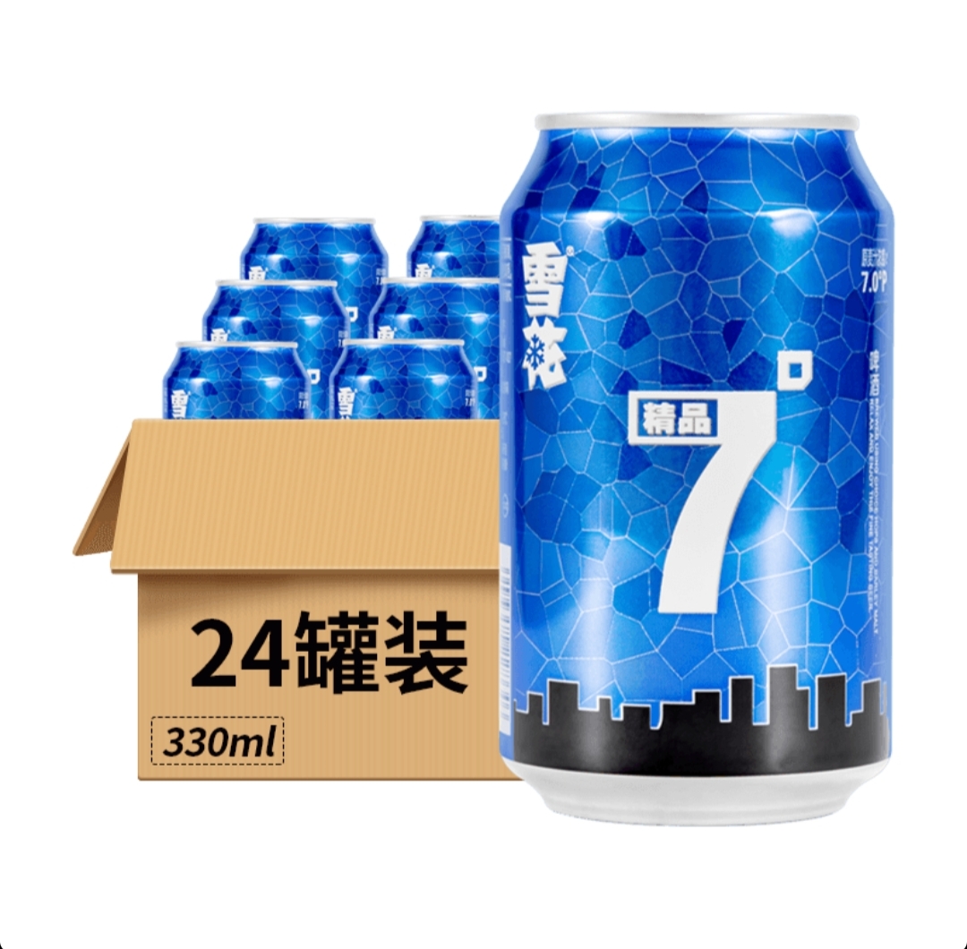 雪花精品7度罐装330ml 24罐