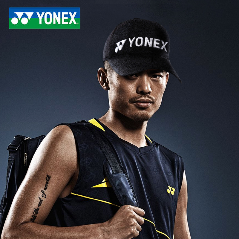 YONEX/尤尼克斯yy羽毛球帽子运动遮阳帽男女健身跑步帽网球帽子