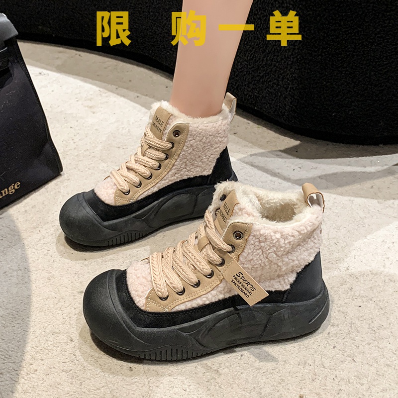 红蜻蜓牌爆款棉鞋女款秋冬季新款马丁靴女2023年雪地靴加绒加厚gh