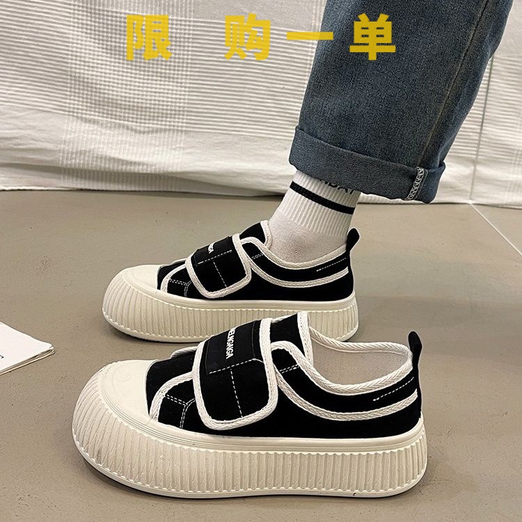 红蜻蜓牌小众帆布鞋女2023春秋新款厚底百搭运动休闲饼干鞋爆款gh