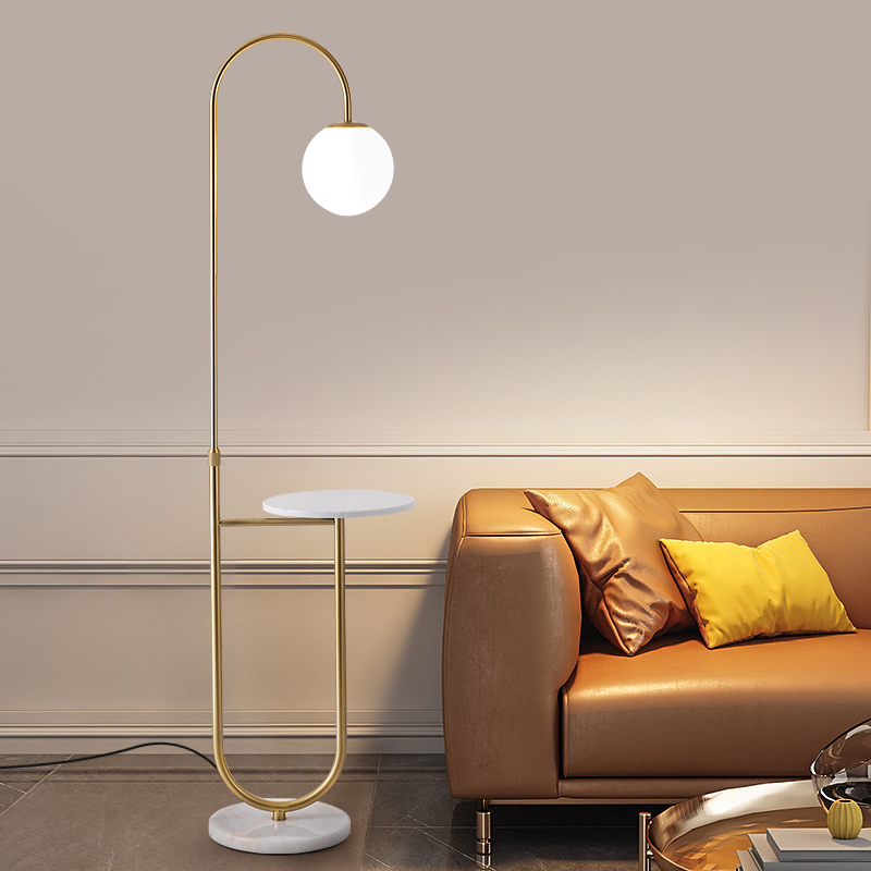 轻奢极简客厅沙发卧室床头落地灯置物架茶几灯北欧简约书房台灯