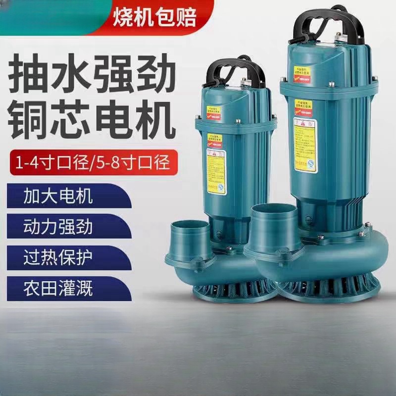 大流量三寸四寸六寸农用潜水泵铸铁家用抽水灌溉农田户外浇水