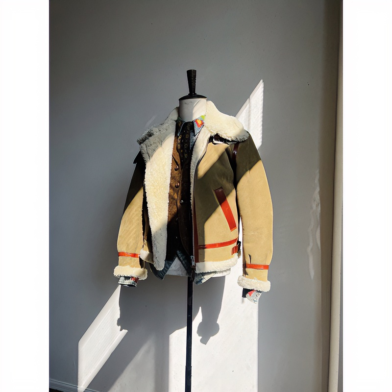 刺度新西兰美利奴无涂原生态高密度B3飞行夹克