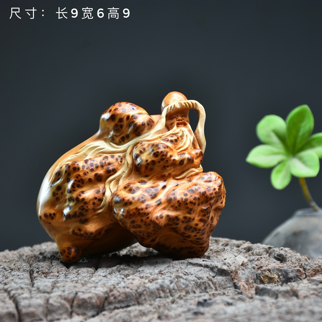 太行崖柏榴疤寿星公手把件小摆件手工木制工艺品
