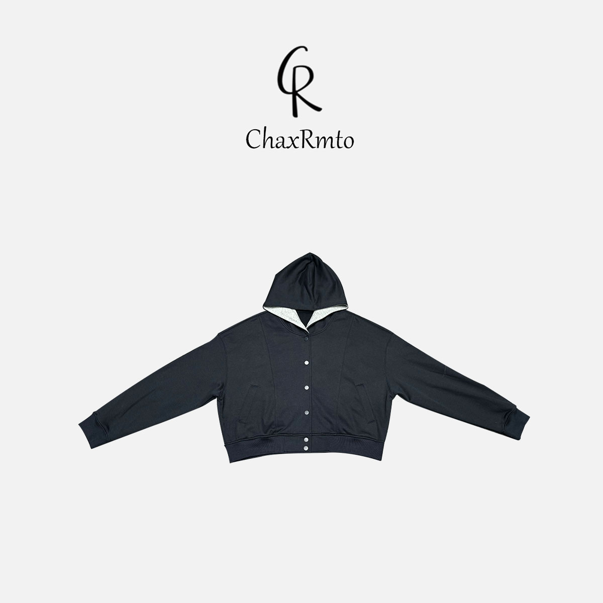 ChaxRmto 2025春款时尚出行上衣纯色连帽长袖外套 斯斯SC1C1227