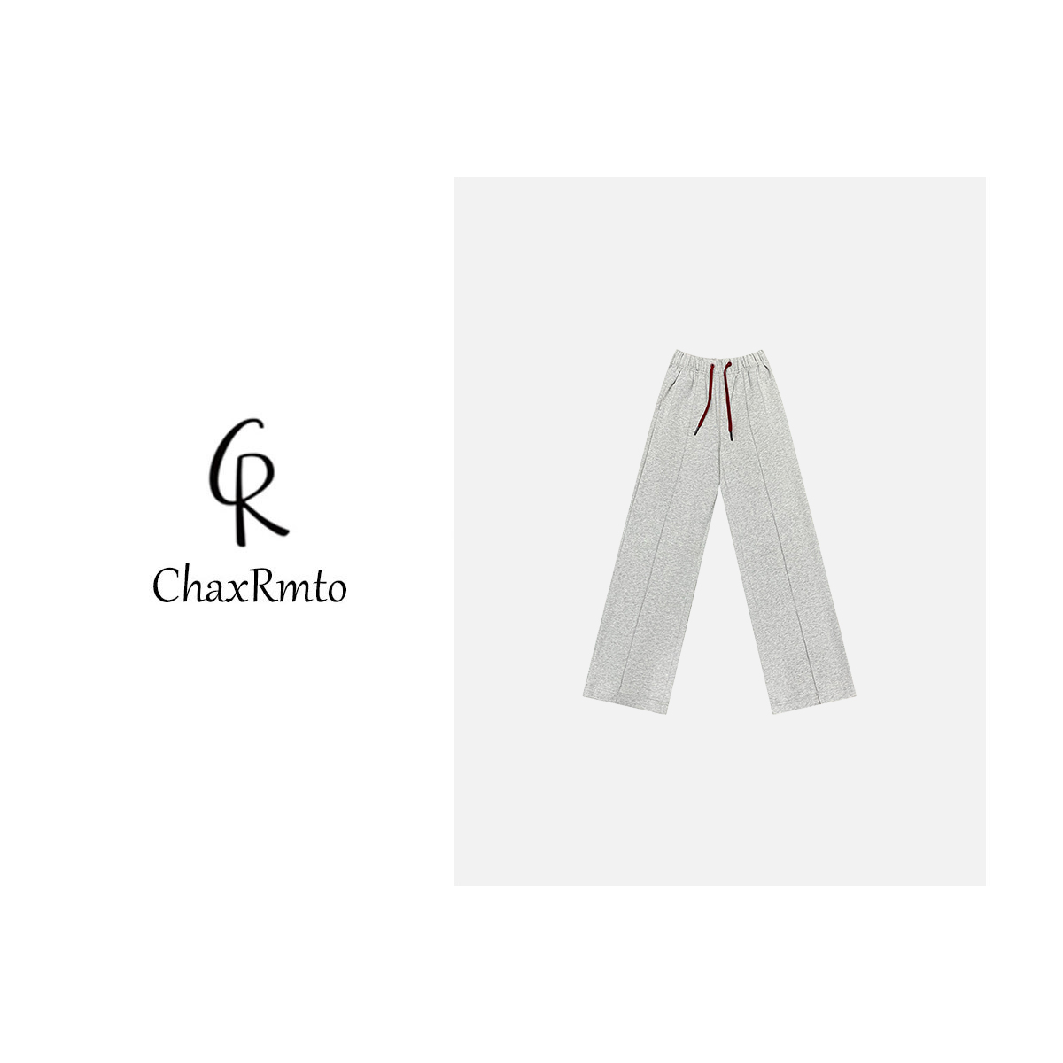 ChaxRmto 24年秋冬时尚百搭直筒松紧腰休闲裤子 斯斯SC1C1013