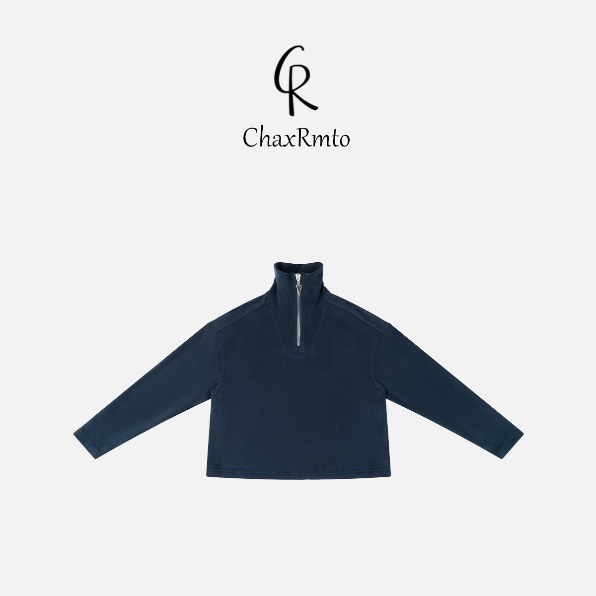 ChaxRmto 2025春季新款时尚百搭卫衣简约半拉链上衣 斯斯SC1C2630