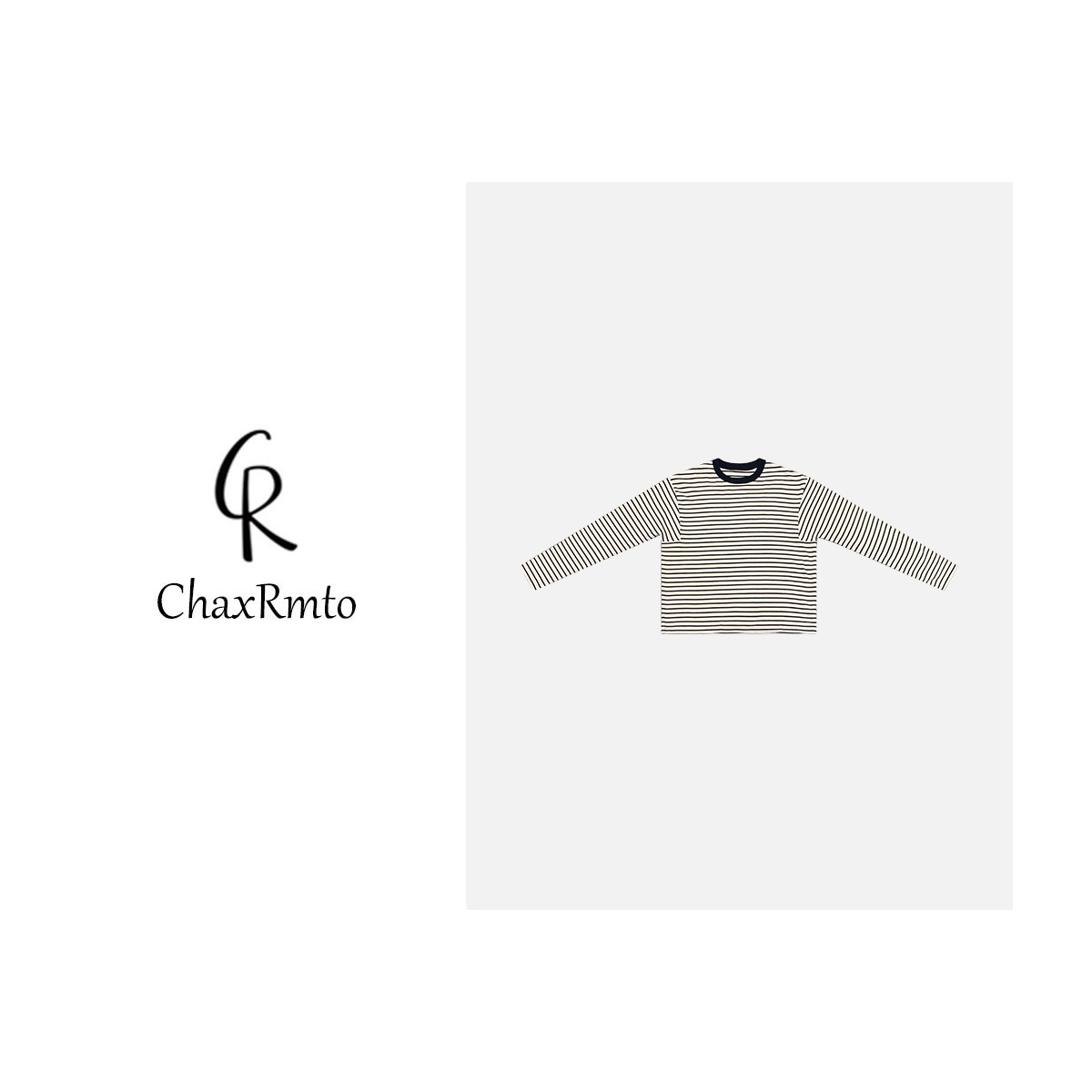 ChaxRmto “露丝内搭”条纹长袖T恤气质套头打底衫 斯斯SC1C2768