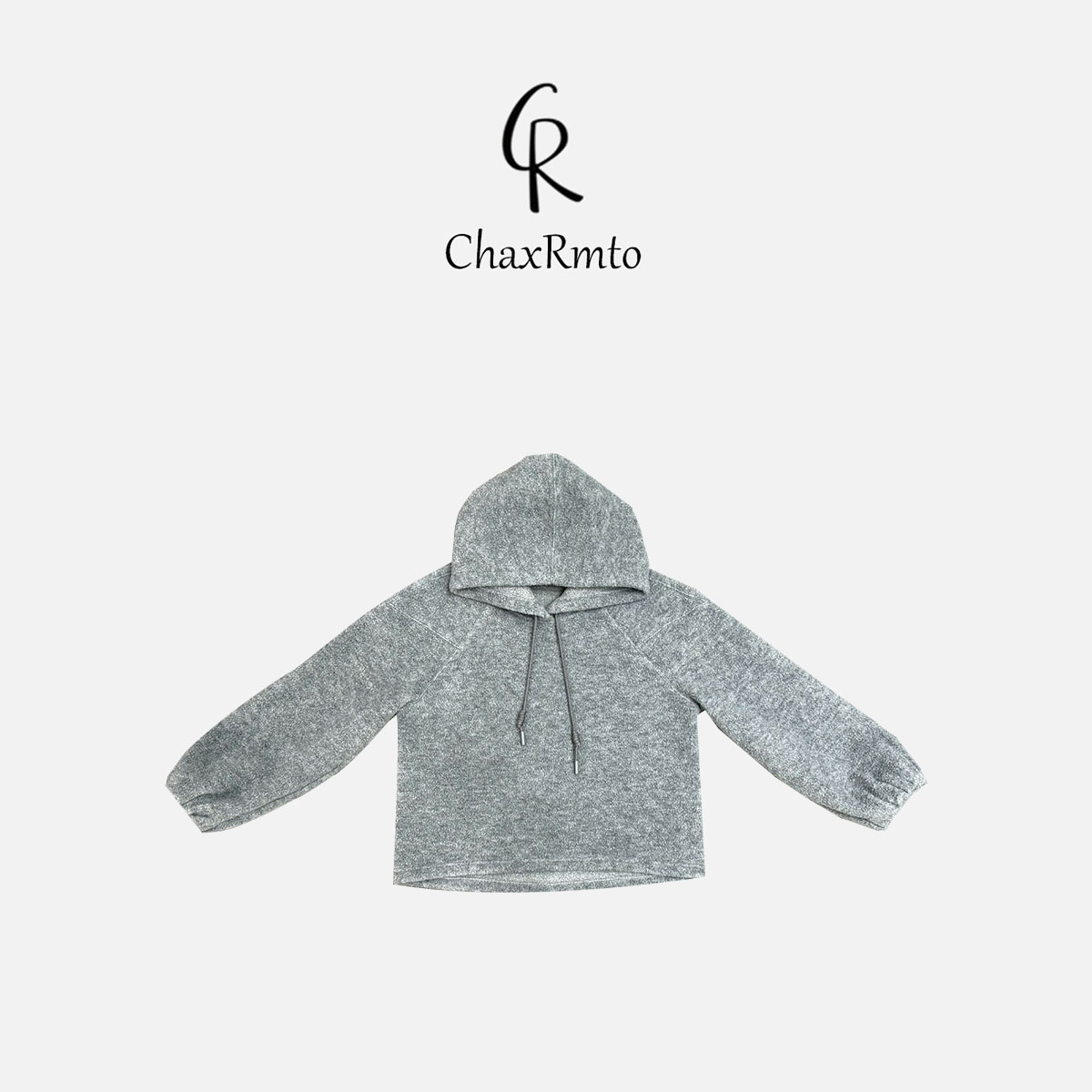 ChaxRmto 2025春款休闲纯色卫衣气质感连帽长袖上衣 斯斯SC1D3457