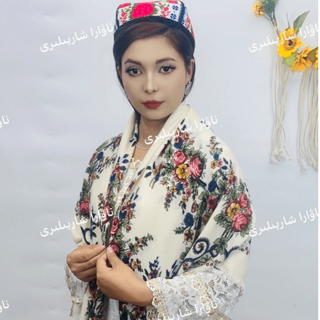 民族风大披肩印花大玫瑰花棉麻柔软正方形舒适大披肩 