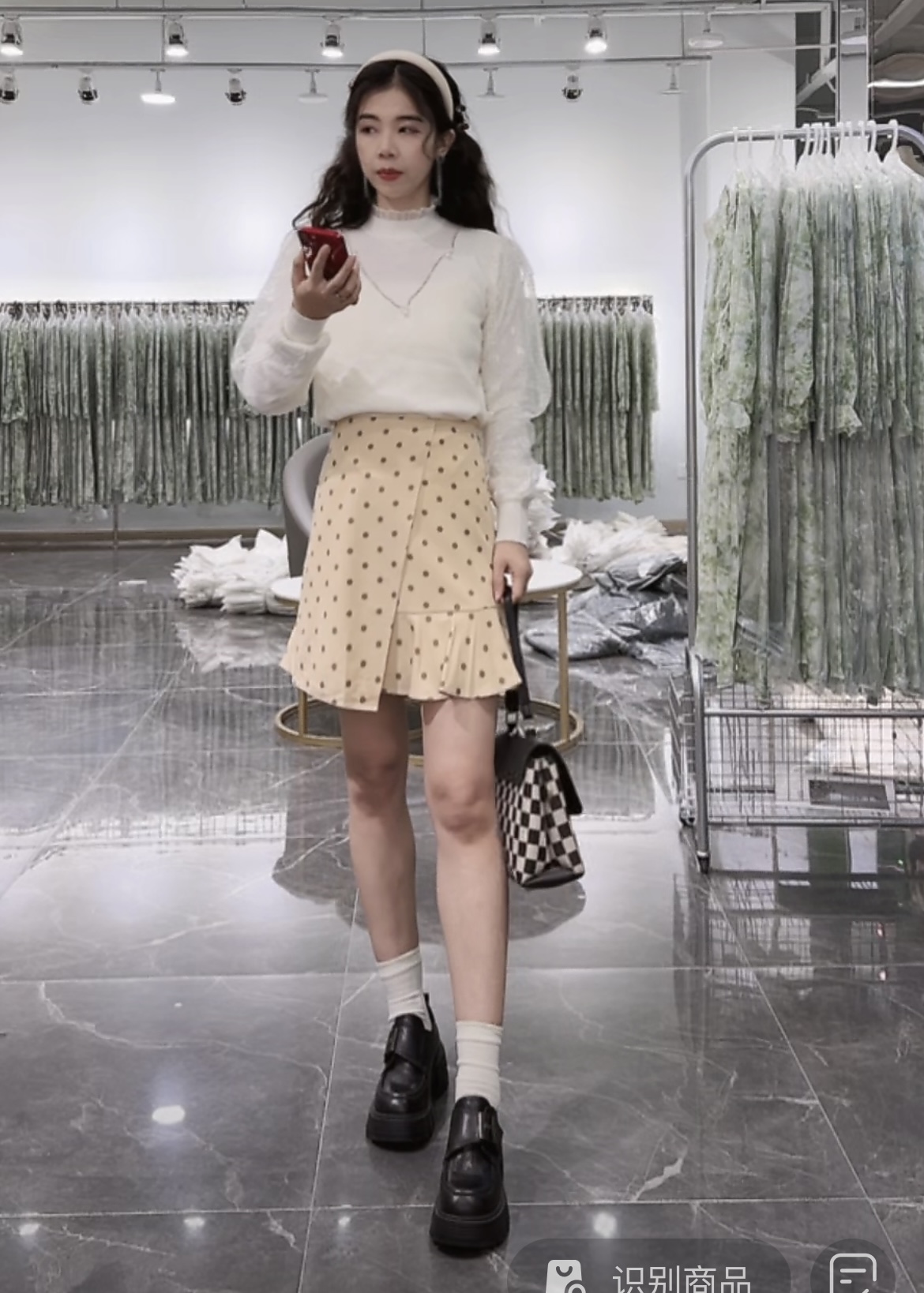 NN3446-时尚女装半身裙显瘦气质网红高腰休闲百搭