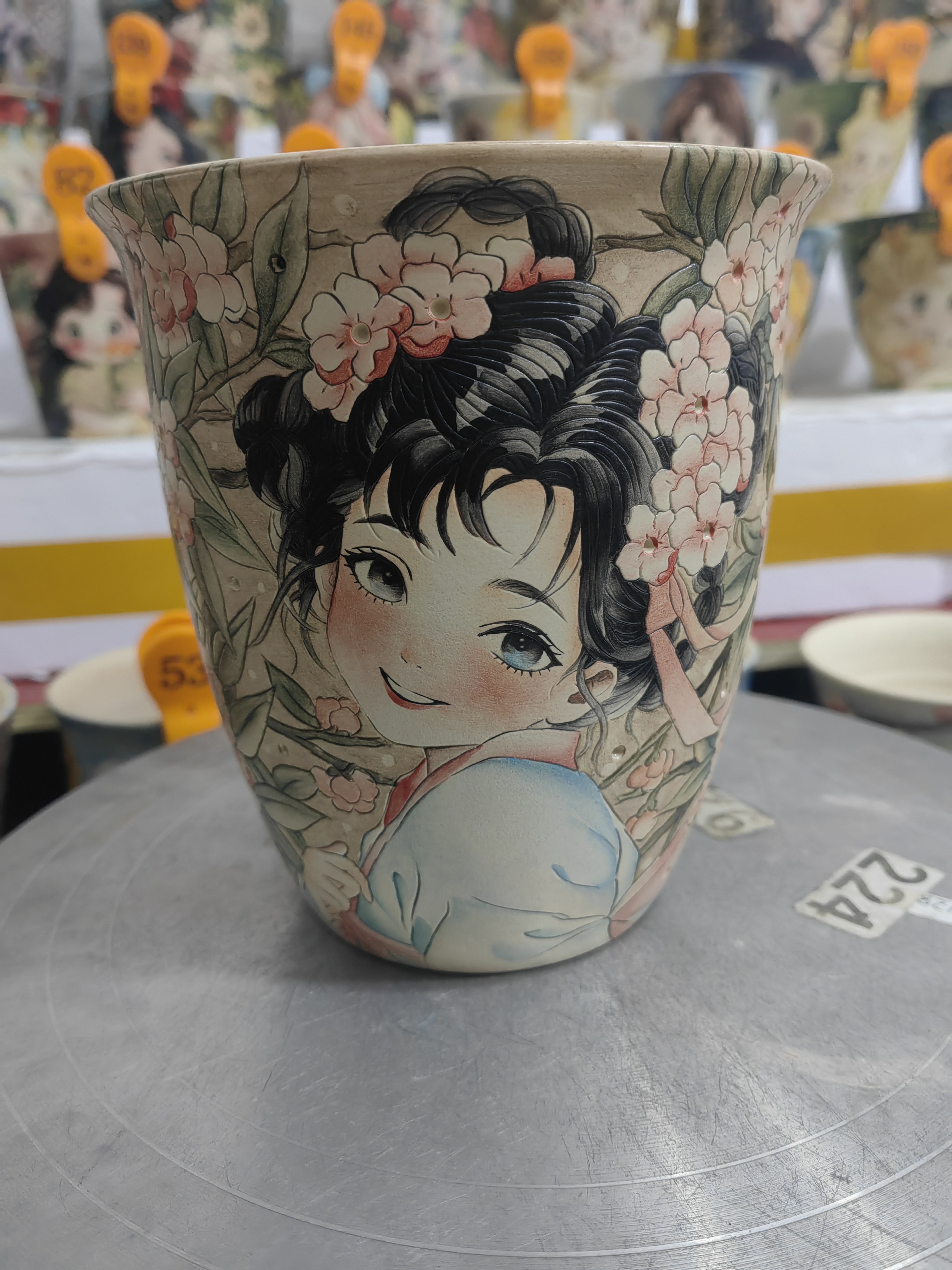 景德镇js老师精工盆