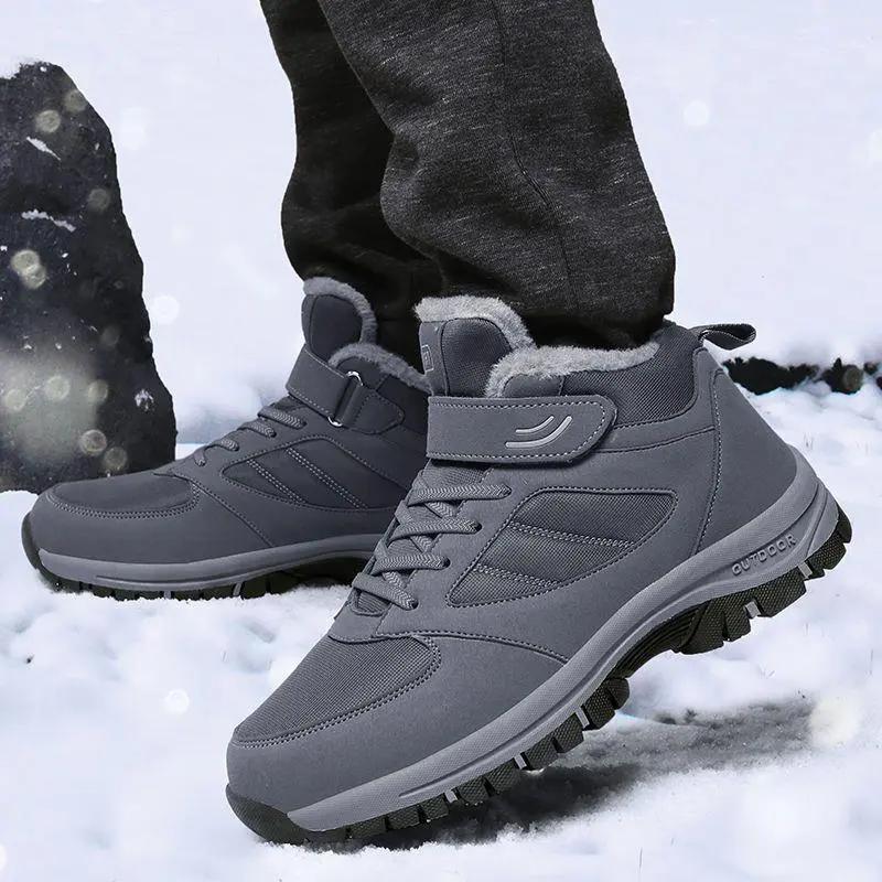 张凯丽足力中老年冬季马丁鞋爸妈老年人雪地靴子男女老人适配加绒