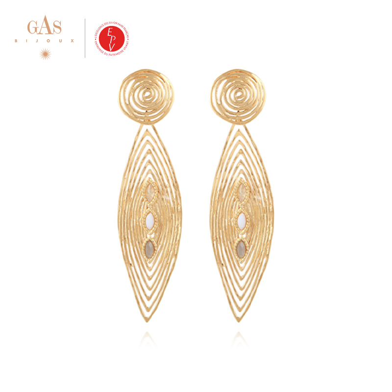 GAS BIJOUX  耳环 【法国进口】王妃系列海浪镂空耳环