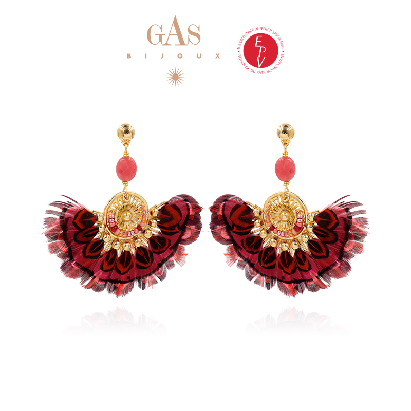 GAS BIJOUX 耳环【法国进口】色彩之翼系列羽毛耳环