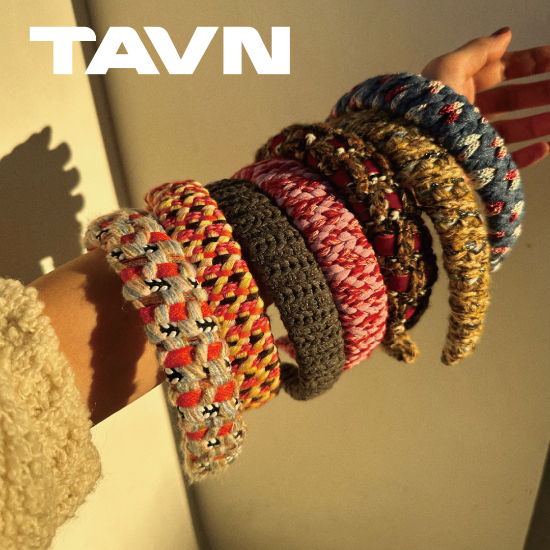 TAVN Sesaar【提花发箍】彩色编织工艺粗花呢高颅顶头饰发卡发箍