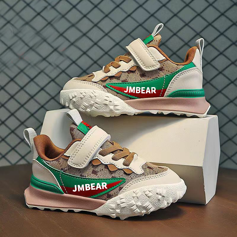 杰米熊男童运动鞋耐磨防滑减震中大童学生跑步鞋春季新款休闲鞋子