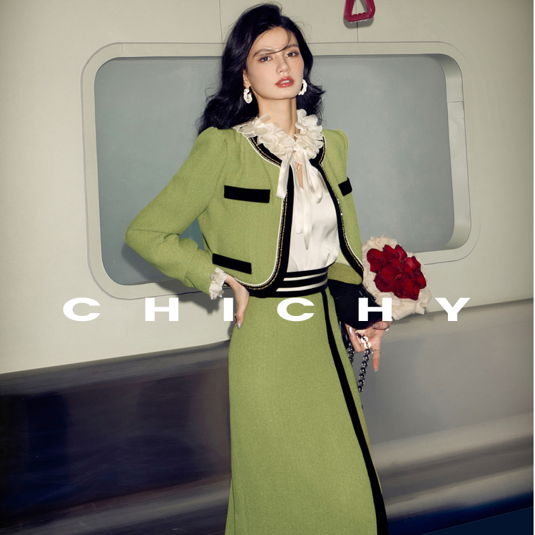 CHICHY高级感轻熟名媛小香风套装CC2B015241