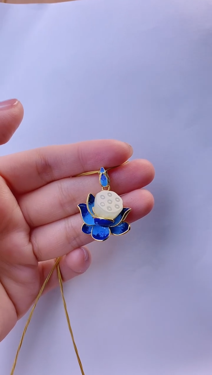 【闪购商品】和田玉颈饰银S925镀金镶嵌1