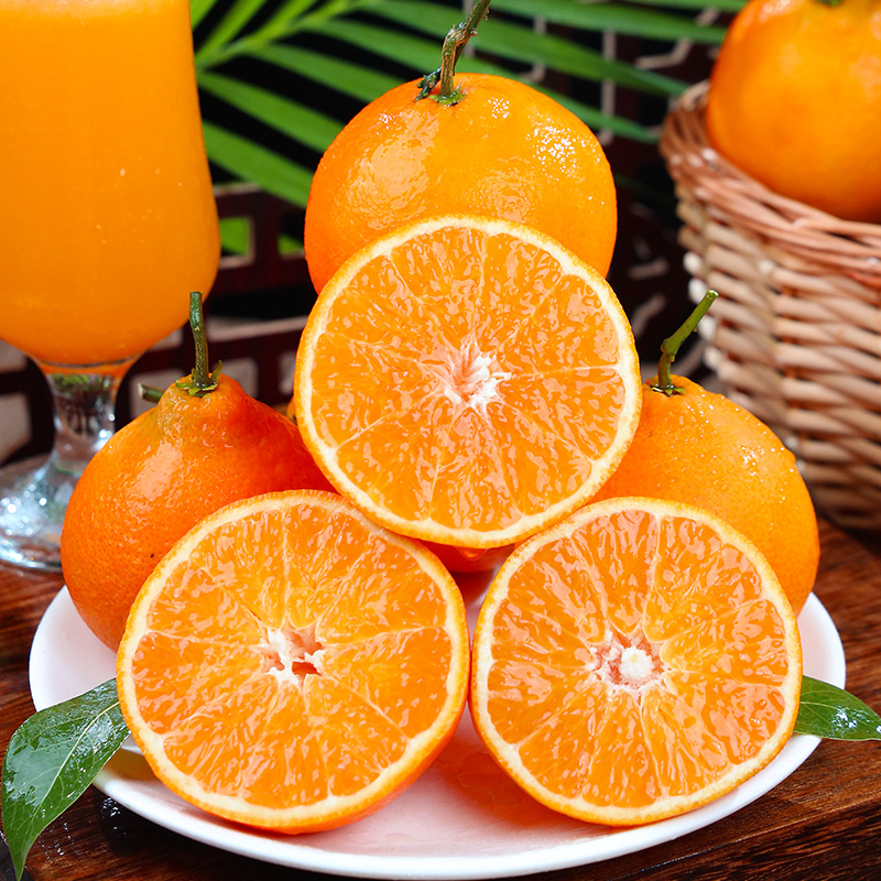 【自然搭档】四川爱媛果冻橙4.5斤装当季新鲜水果橙子皮薄多汁