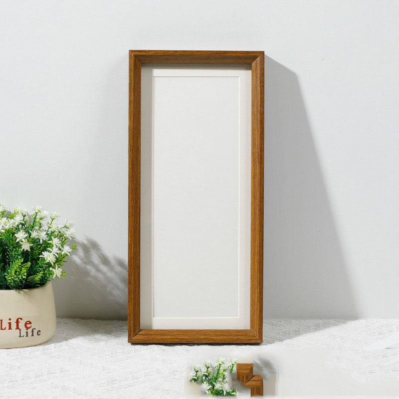 木质长条书法相框桌面摆台字画摆件DIY画框不带