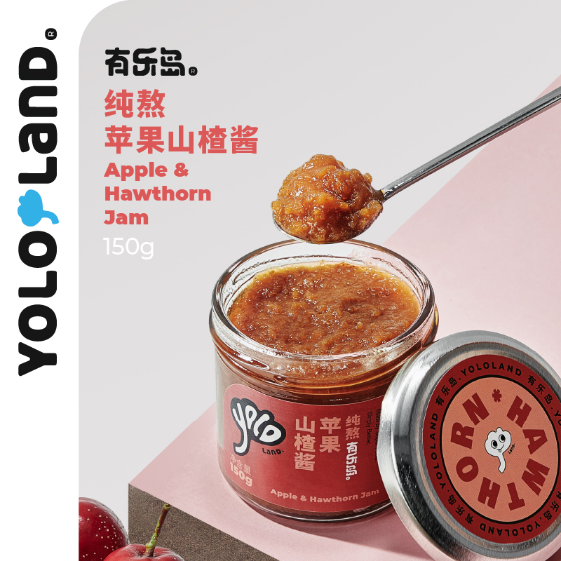 有乐岛/纯熬苹果山楂酱 90%果肉 无添加果胶白砂糖苹果山楂果酱