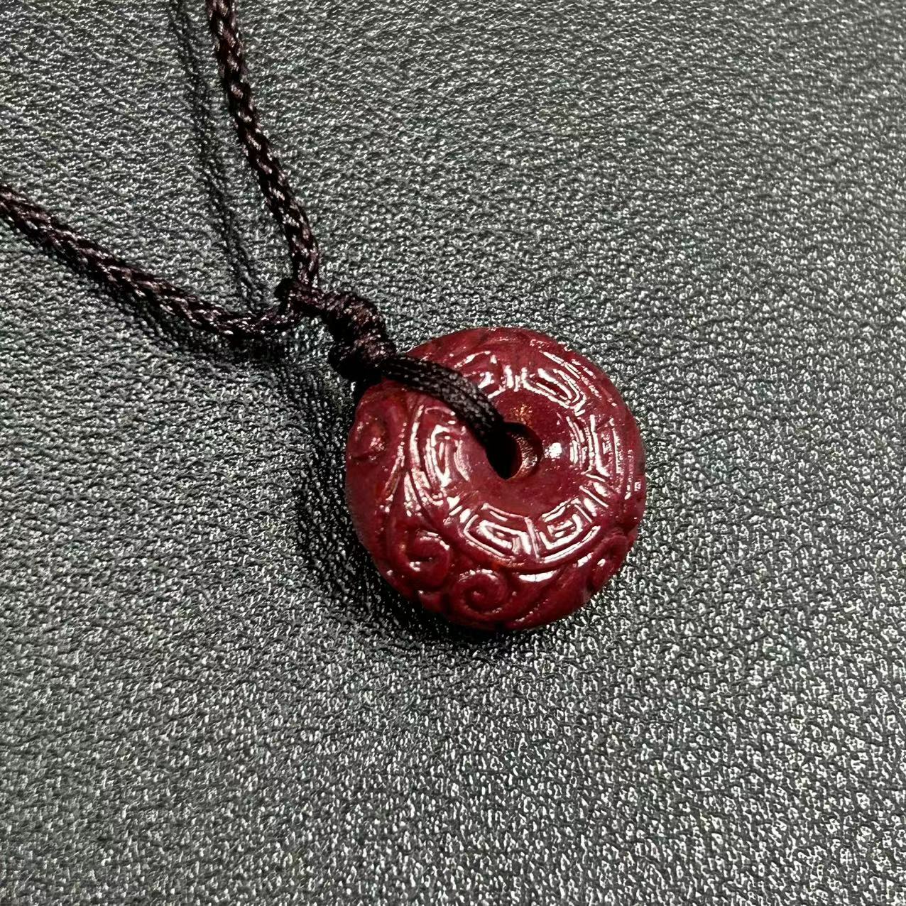 辰砂（处理）【诚诚专属】辰砂（处理）平安扣吊坠
