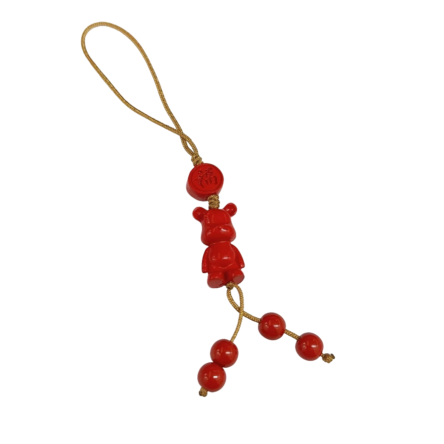 含辰砂工艺品朱砂暴力熊挂绳*多样性单个发货